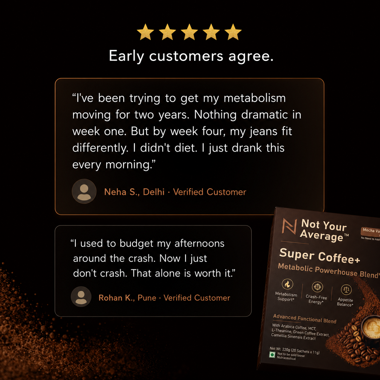 For Metabolism and Weight Loss - Not Your Average™ Super Coffee+